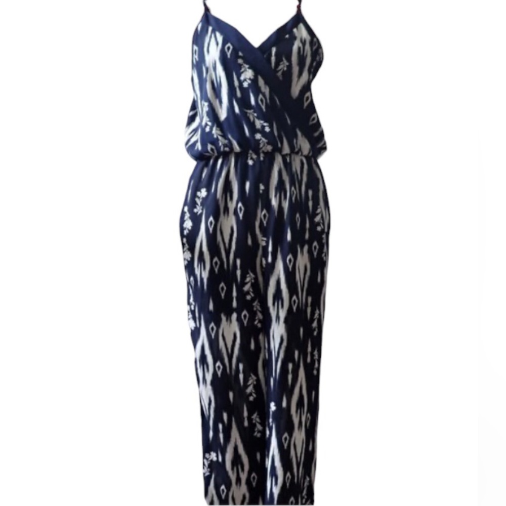 Xhilaration Jumpsuit Spaghetti Strap Faux Wrap Pockets